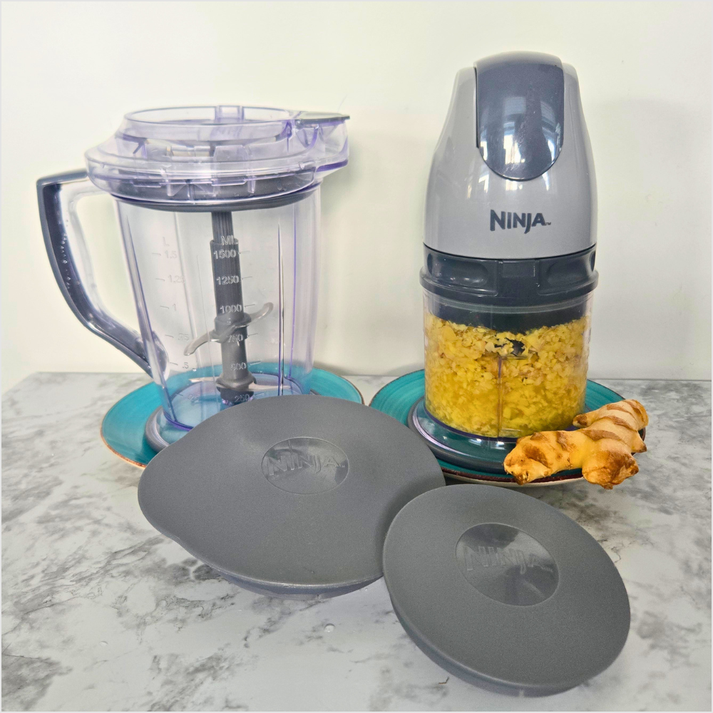 Ninja Master Prep food processor and blender system for blending sauces, dressings, and low-sodium kitchen creations.